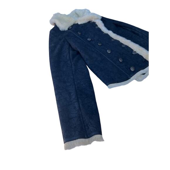 GUESS Jeans Los Angeles Faux Fur / Leather - Suede Aviator Style Jacket Y2K - M - Picture 5 of 9